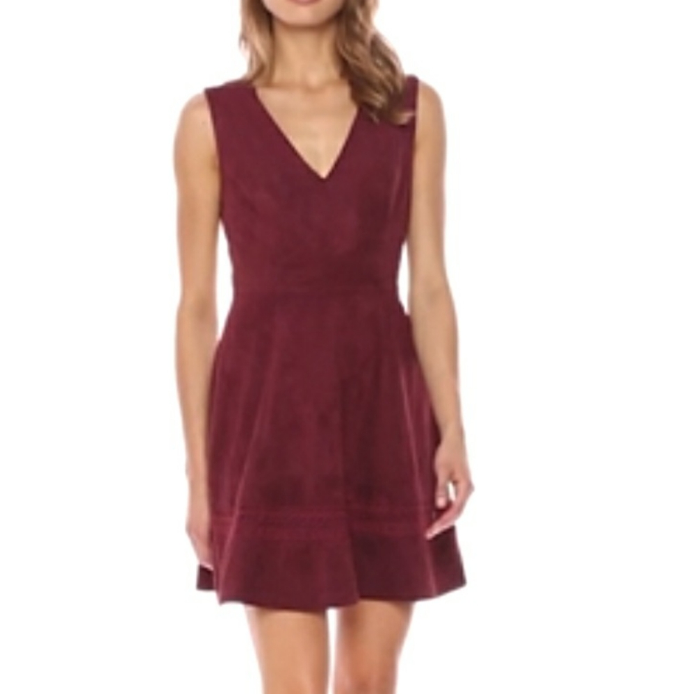 BB Dakota faux suede a-line dress
